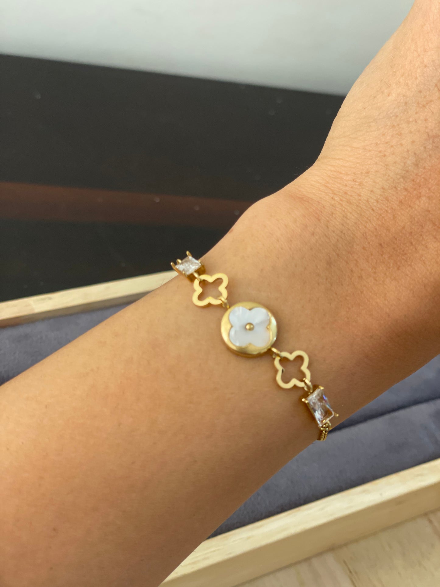 Gilded Flora Adjustable Bracelet