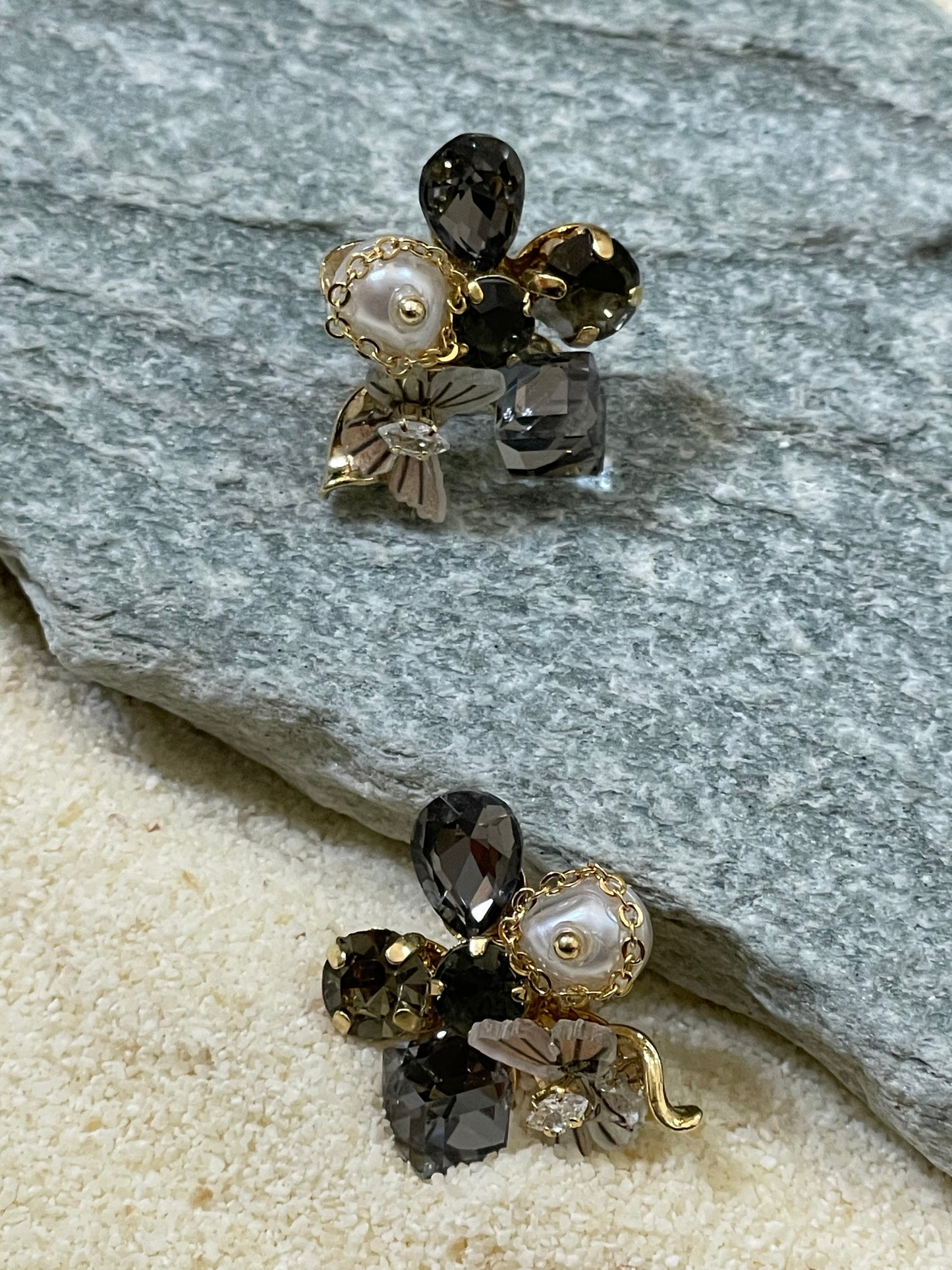 Crystal Blossom Cluster Earrings