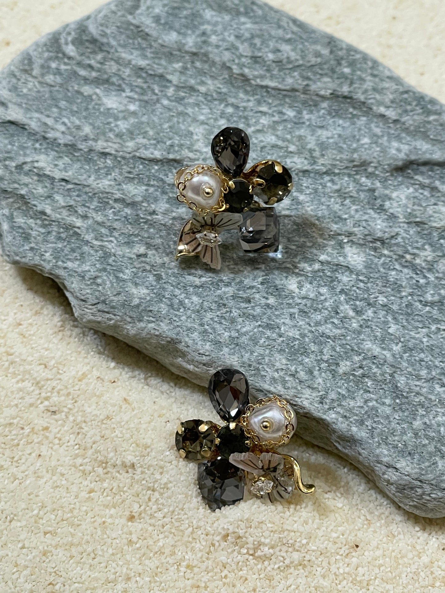 Crystal Blossom Cluster Earrings