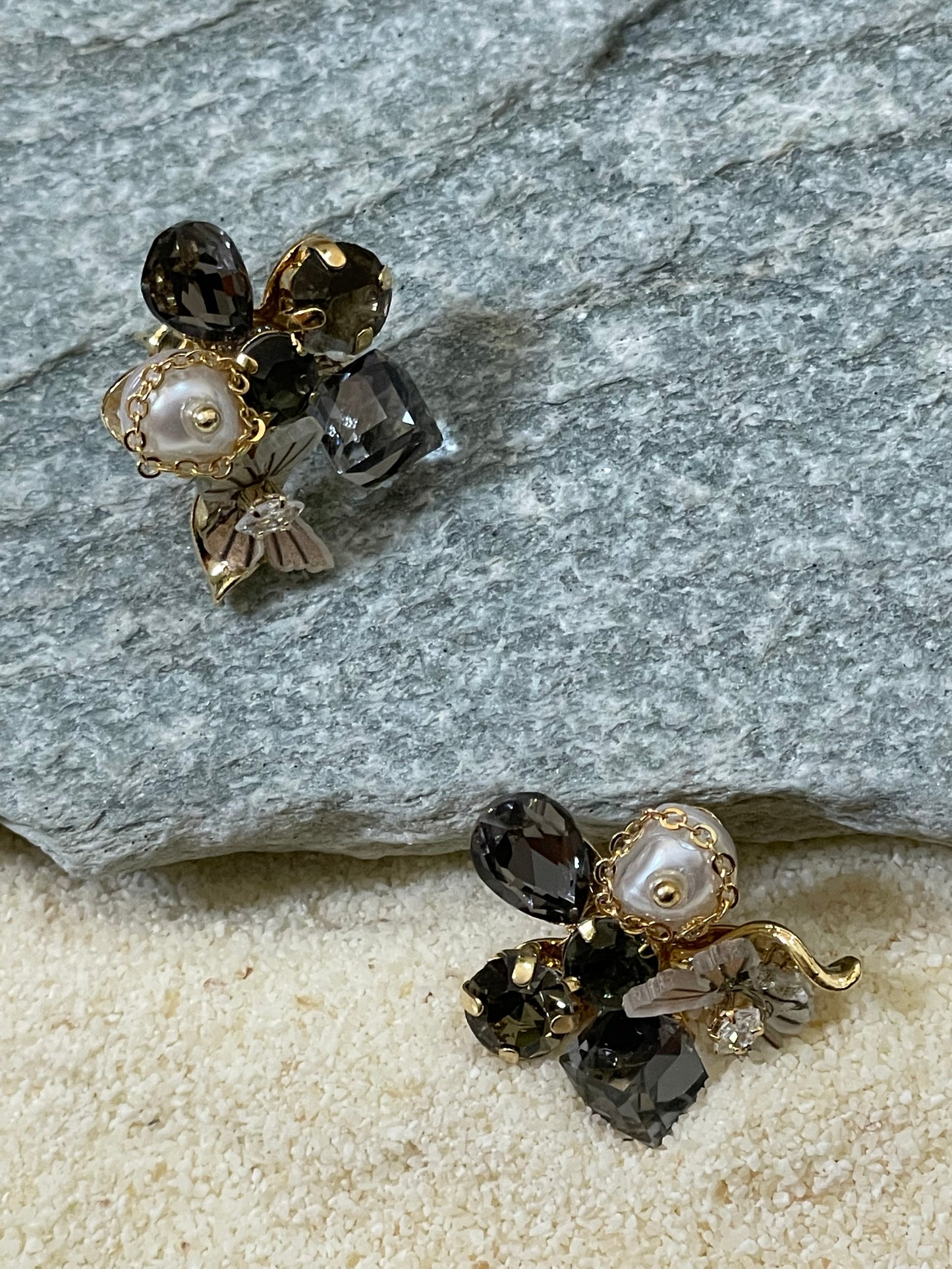 Crystal Blossom Cluster Earrings