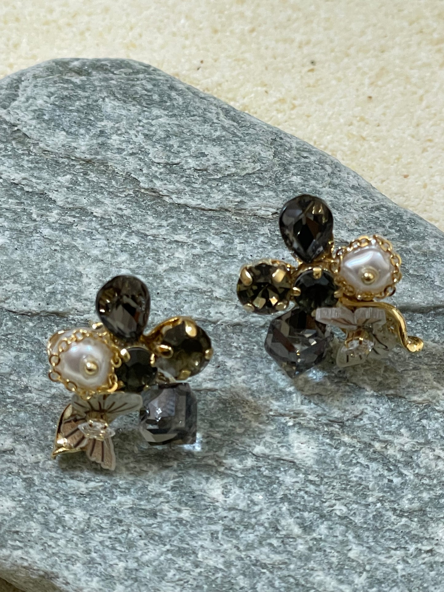 Crystal Blossom Cluster Earrings