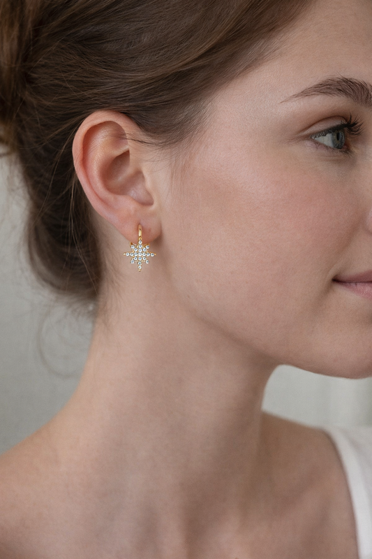 Celestial Star Huggie Hoops